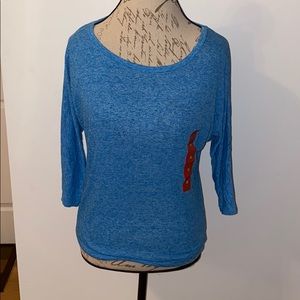 Blue half sleeve top